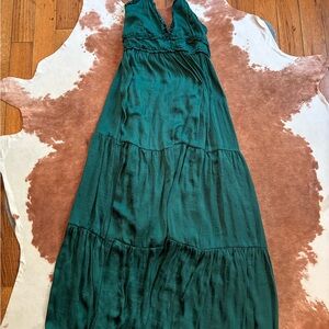 She & Sky maxi emerald green dress